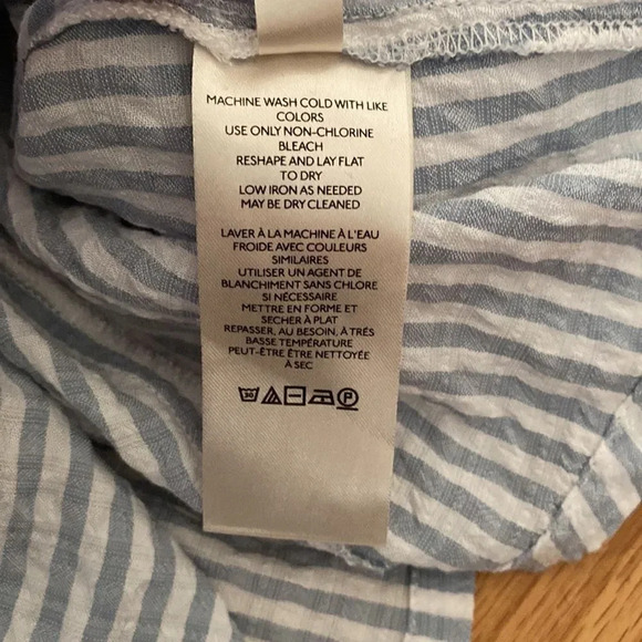 Pilcro sz S Sybil striped seersucker flounce open back tie excellent condition - Picture 10 of 11